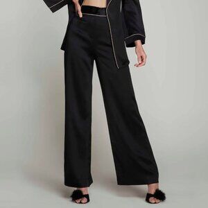 NWT Agent Provocateur Classic High Waisted Black Silk Pyjama Pant Women's Sz XS
